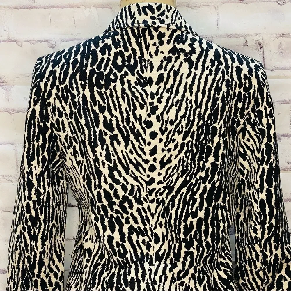 Talbots Animal Print Blazer size 8